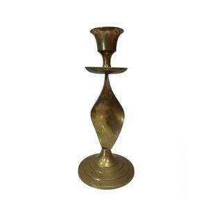 Vintage Brass Candlestick Candle Holder Twisted Base 7”
